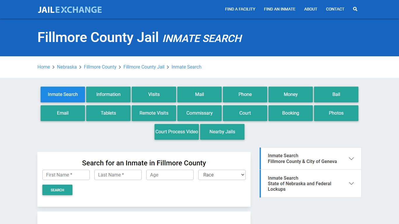 Fillmore County Jail, NE Inmate Search: Roster & Mugshots