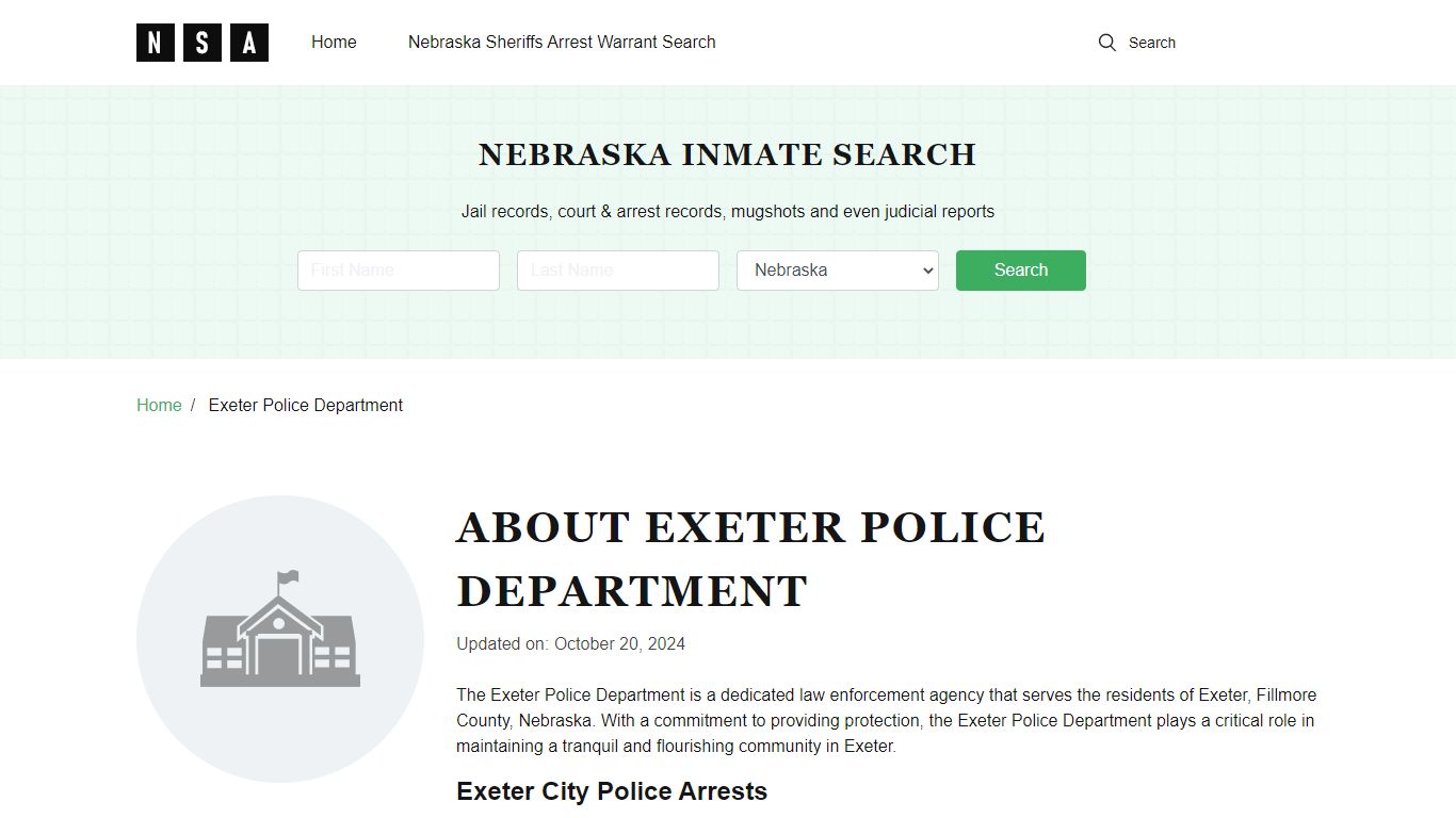 About Exeter Police Department - nesheriffsassoc.org